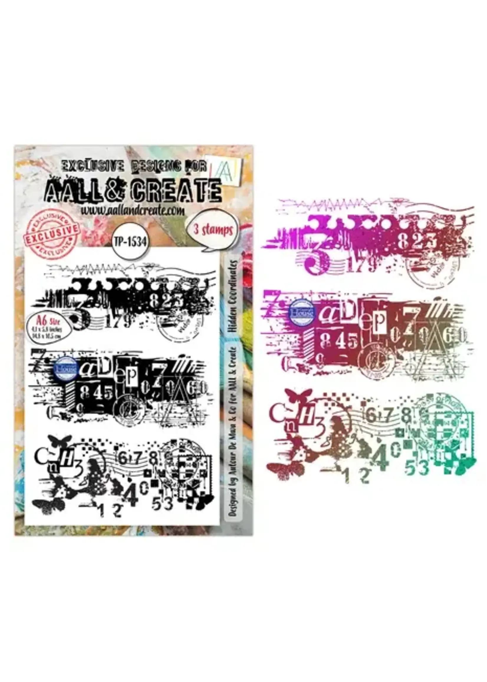Universe of Patterns A6 Stamp Sets Hidden Coordinates by Autour De Mwa & Co (AALL-TP-1534)