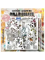 Universe of Patterns 6x6 Inch Stencil Number Garden by Autour De Mwa & Co (AALL-PC-282)