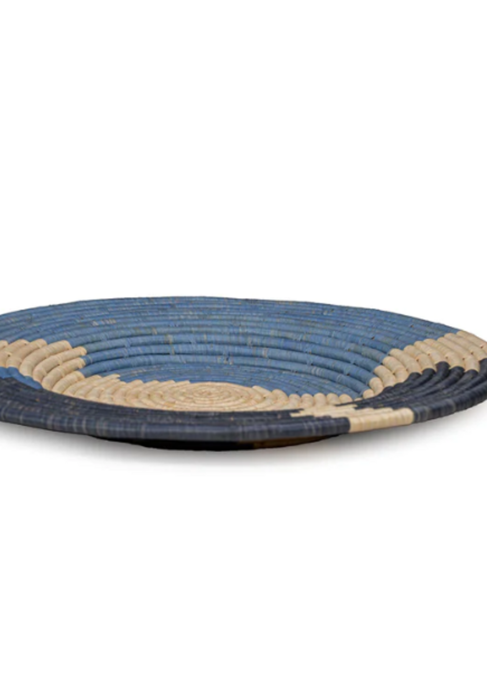 MAISON SUKU Blauwe kust rieten wanddecoratie Calm ø 50 cm