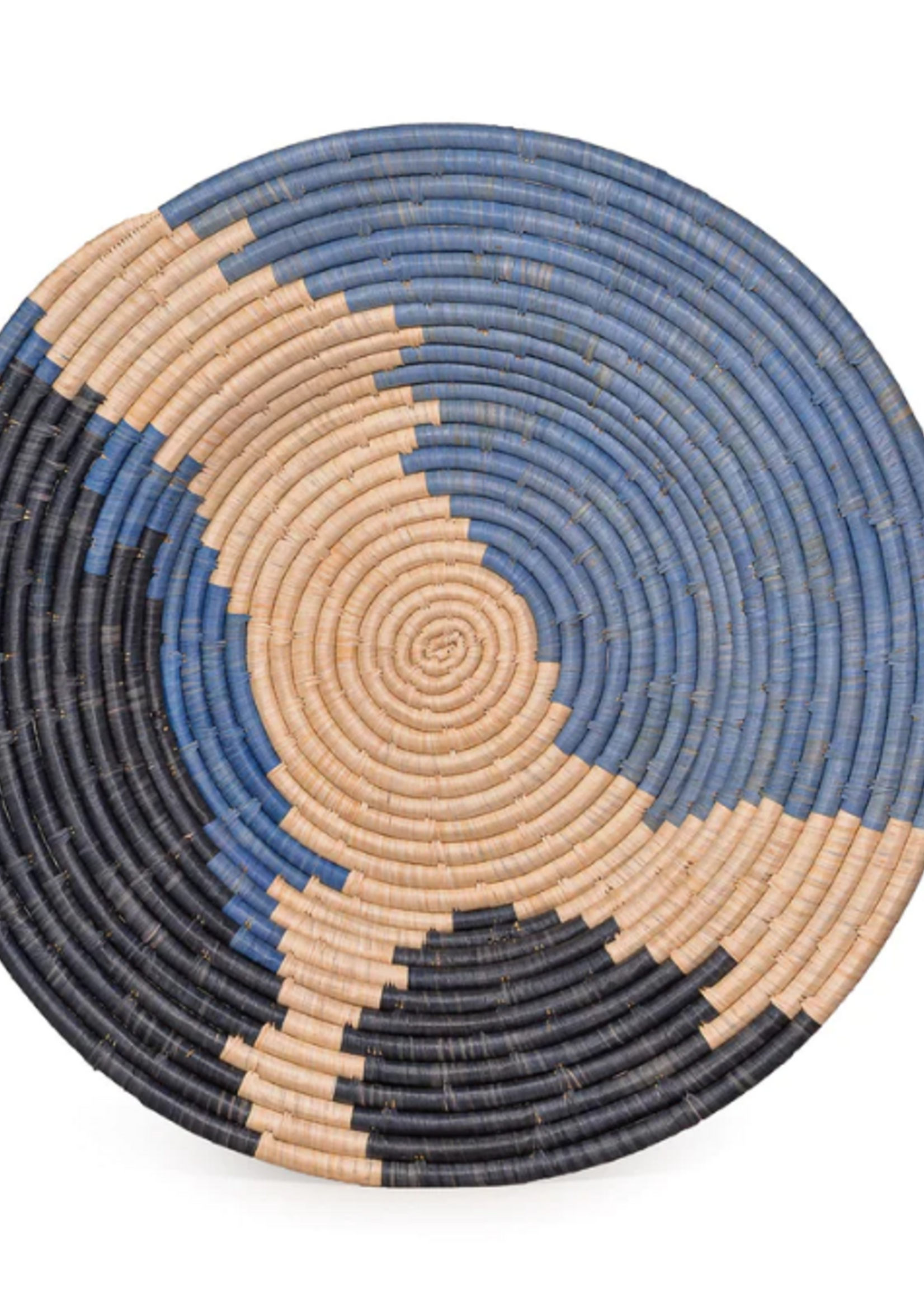 MAISON SUKU Blauwe kust rieten wanddecoratie Calm ø 50 cm