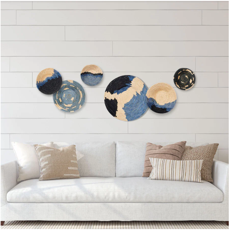 Blauwe kust rieten manden collectie
