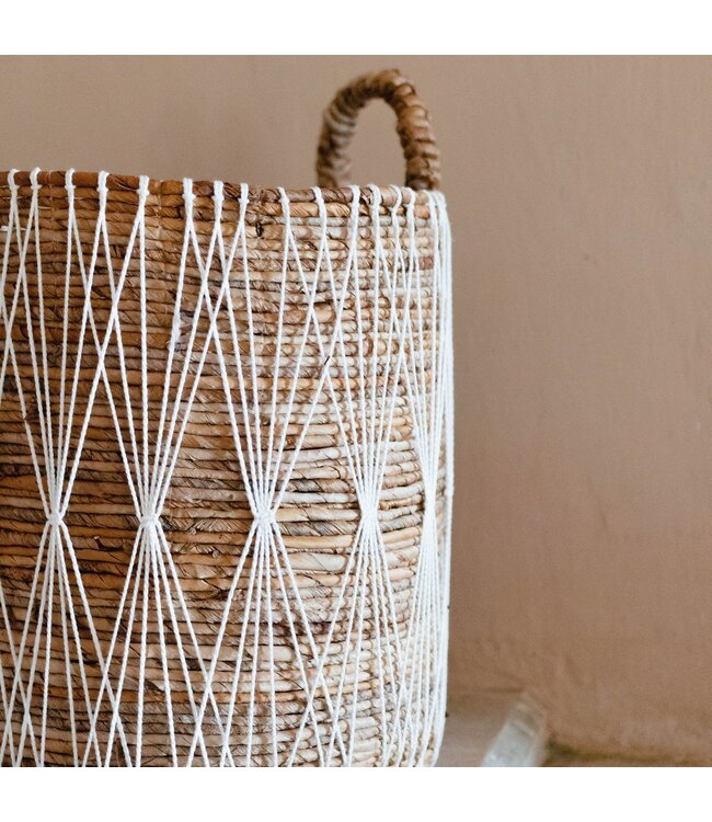 Soeji Boho wasmand | Plantenmand | Opbergmand MANDURO gemaakt van bananenvezel (3 maten)