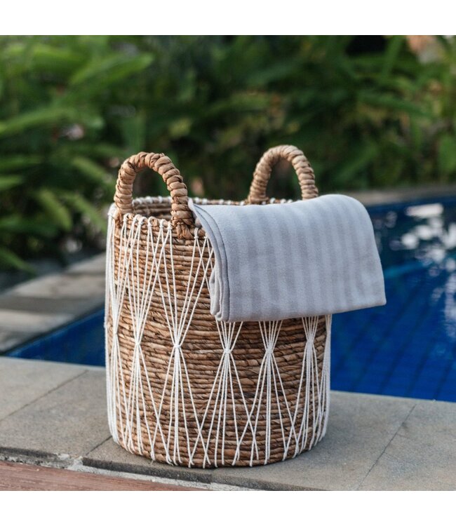 Soeji Boho wasmand | Plantenmand | Opbergmand MANDURO gemaakt van bananenvezel (3 maten)