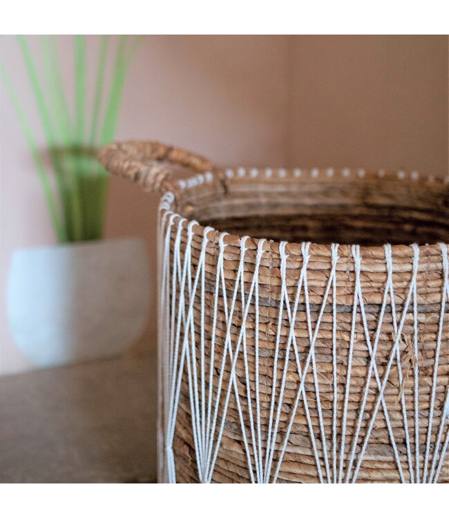 Soeji Boho wasmand | Plantenmand | Opbergmand MANDURO gemaakt van bananenvezel (3 maten)