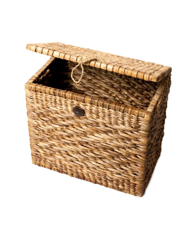 Soeji Kofferbakmand | Wasmand met Deksel KELANA van Waterhyacint (2 maten)