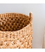 Soeji Rond geweven wasmand – Boho plantenmand – wasmand bruin – grote mand van waterhyacint RAJA (3 maten Ø 35/40/50 cm)