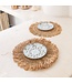 Soeji Placemat (set van 2, 4 of 6) 45 cm ronde Boho placemat WAISAI gemaakt van raffia