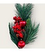QMF Trading Appel kerstbloemcombinatie  | Zijden kunstbloem | Lengte 61cm  1pcs