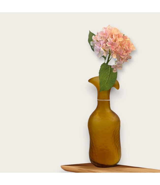 QMF Trading Kortstengelige frisse hortensia | Zijden kunstbloem | Lengte 47cm  1pcs