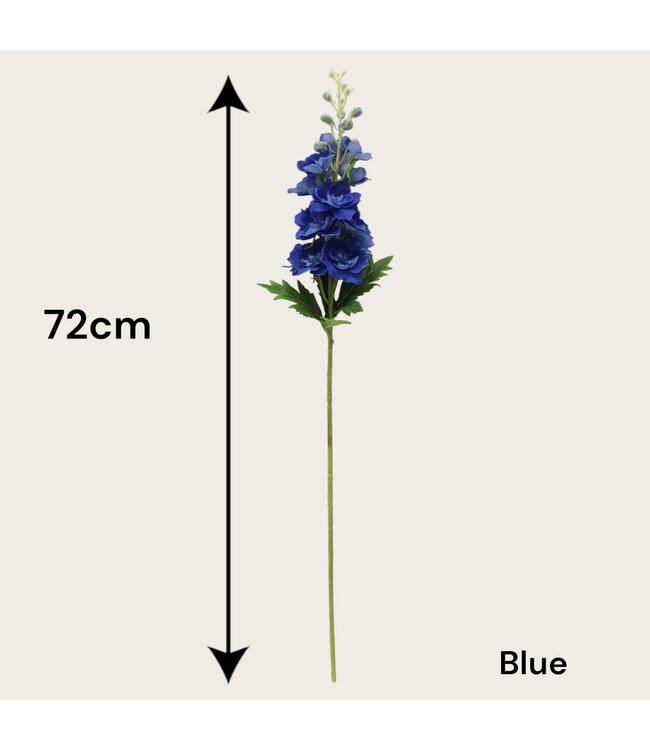 QMF Trading Ridderspoor | Zijden kunstbloem | Lengte 72cm  1pcs