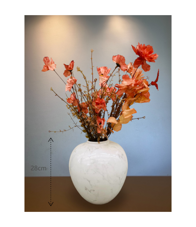 QMF Trading Zijden Bloemen met American porcelain ginger jar by mid-20th century Big H*28W*25