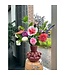 QMF Trading Zijden Bloemen met Strawberry Juice Vase H：23cm