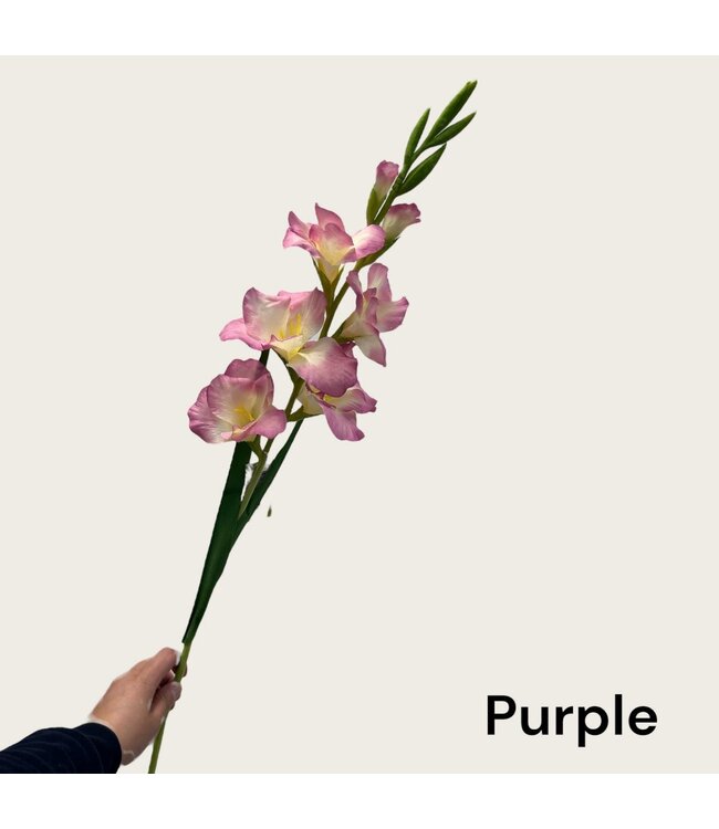 QMF Trading Geurende gladiolen | Zijden kunstbloem | Lengte 91cm  1pcs