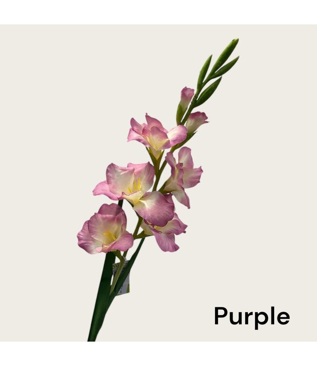 QMF Trading Geurende gladiolen | Zijden kunstbloem | Lengte 91cm  1pcs