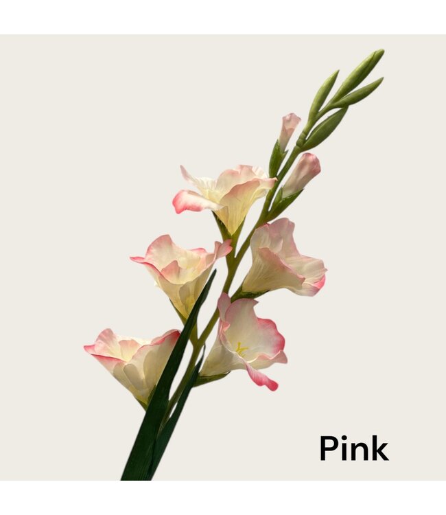 QMF Trading Geurende gladiolen | Zijden kunstbloem | Lengte 91cm  1pcs