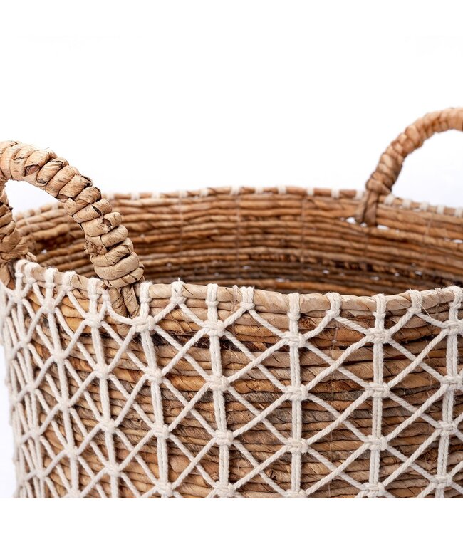 Soeji Boho wasmand KERSO | Plantenmand | Opbergmand van bananenvezel (3 maten)