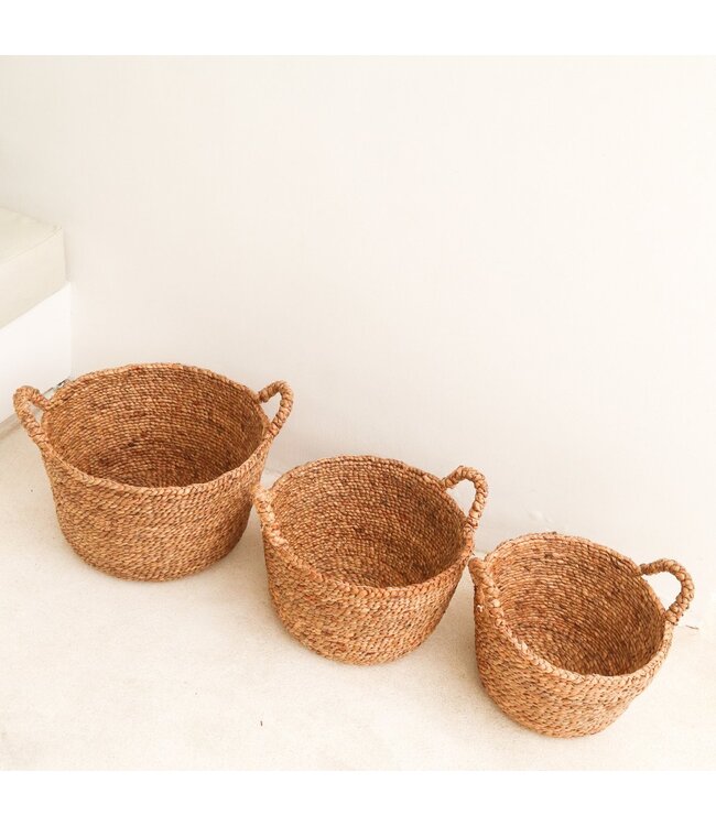 Soeji Wasmand | Plantenmand | Opbergmand SAMU van waterhyacint (3 maten)