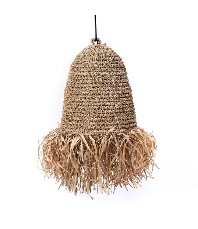 Soeji Raffialamp KALIMA | Geweven lampenkap | Hangende plafondlamp (3 maten)