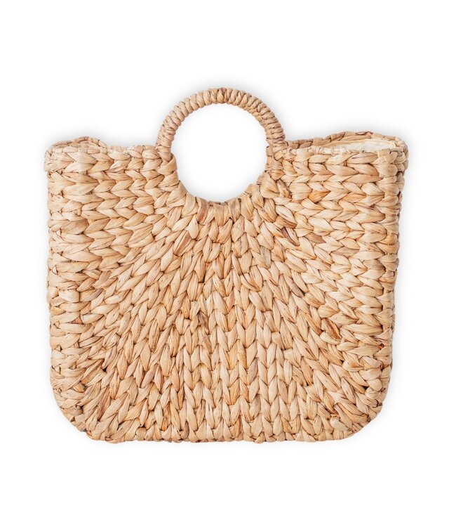 Soeji Geweven zomertas | Boodschappentas SAMBAS gemaakt van waterhyacint
