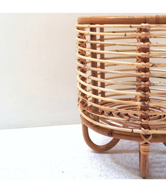 Soeji Rotan plantenstandaard plantenbak bloempothouder MALANG beige