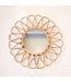 Soeji Kleine rotan spiegel 38 cm handgemaakte Boho wandspiegel DAAU wanddecoratie ronde spiegel decoratieve spiegel