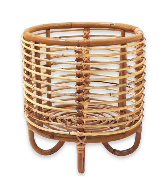 Soeji Rotan plantenstandaard plantenbak bloempothouder MALANG beige