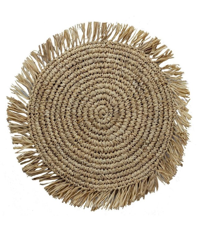 Soeji Placemat (set van 2,4 of 6) AMBON | Placemat van Raffia | 45 cm doorsnee