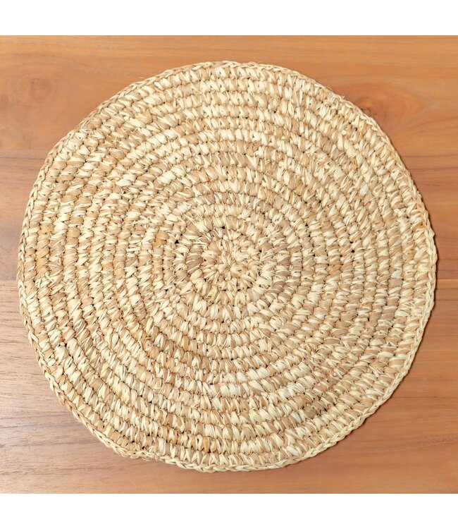 Soeji Placemat Tafelmat Rond Van Raffia (Set van 2, 4 of 6) URUP