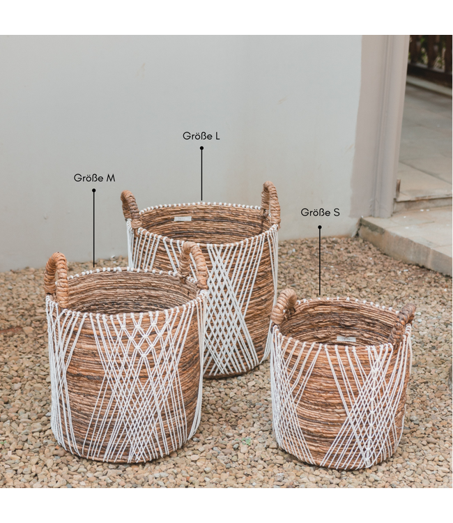 Soeji Wasmand | Plantenmand | Opbergmand JUWANA gemaakt van bananenvezel