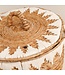 Soeji Wasmand met deksel Handgeweven van bananenvezel EMPAT Grote decoratieve mand met witte katoenen macramé (2 maten)