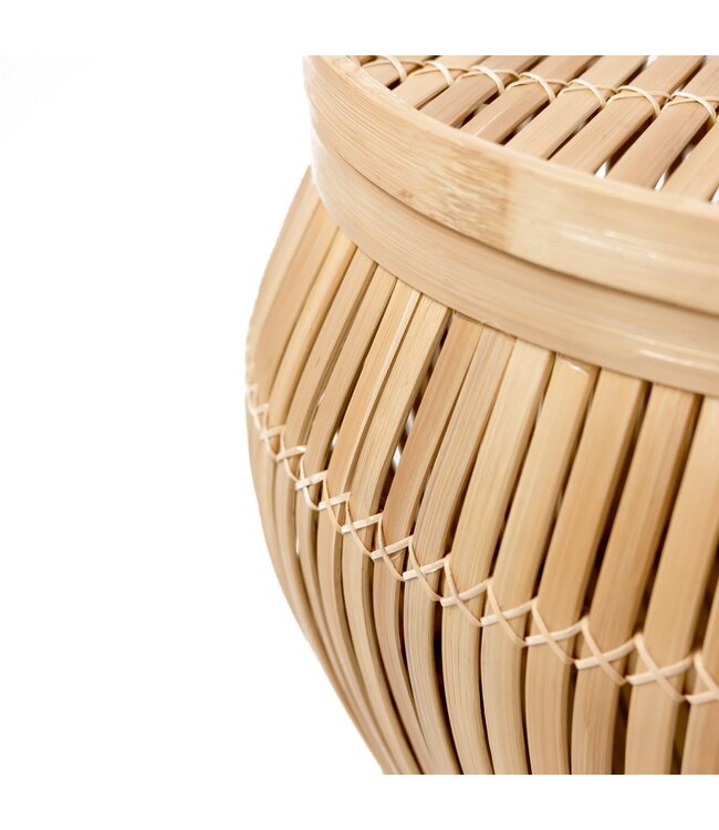 Soeji Bijzettafel | Salontafel | Tafelmand BATAVIA van Bamboe (2 maten)