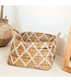 Soeji Boho wasmand – vierkante plankmand – geweven opbergmand – plantenmand – decoratieve mand gemaakt van bananenvezel GANDARIA (2 maten)