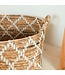 Soeji Boho wasmand – vierkante plankmand – geweven opbergmand – plantenmand – decoratieve mand gemaakt van bananenvezel GANDARIA (2 maten)