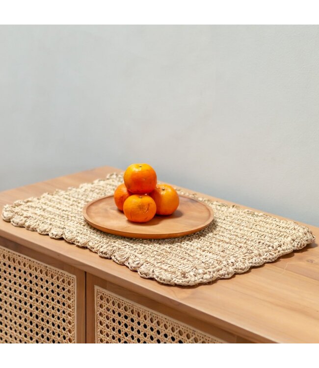 Soeji Placemat (set van 2, 4 of 6) 50x30 cm | Rechthoekige Boho Placemat KUARA Geweven van Raffia