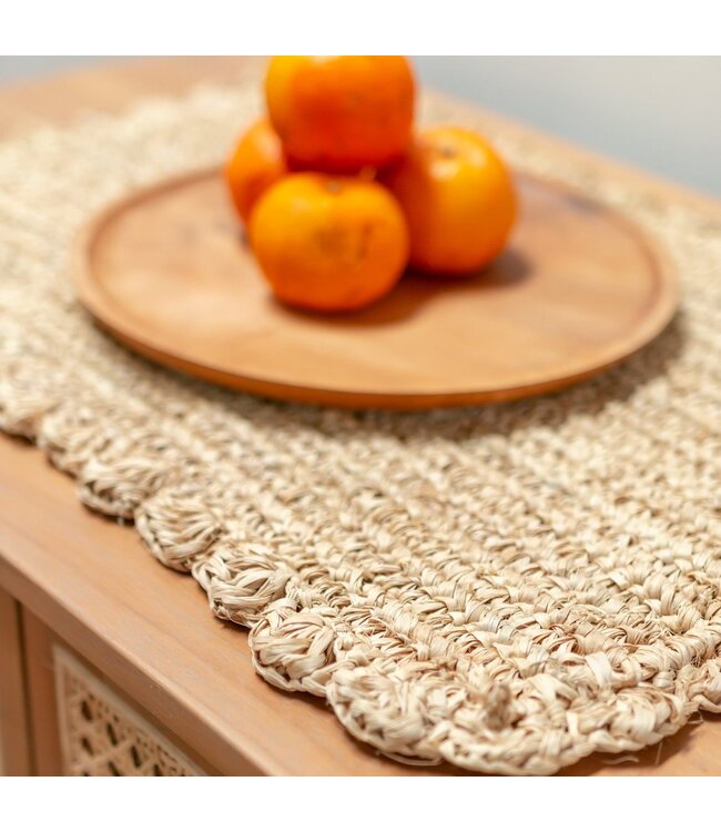 Soeji Placemat (set van 2, 4 of 6) 50x30 cm | Rechthoekige Boho Placemat KUARA Geweven van Raffia