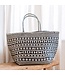 Soeji Boho Tote Bag – Zeegras Zomertas – Schouder Strandtas – Geweven Natuurlijke Tas – Grote Boho Boodschappentas KIDUL (zwart)