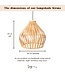 Soeji Bamboe Lampenkap – Boho Hanglamp – Bamboe Hanglamp – Lampenkap Klokvormig – Handgemaakte Bamboe Lampenkap KIRMA (Ø 45 cm)