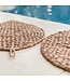 Soeji Placemat bladvormig (Set van 2, 4 of 6) 48 cm | Boho Tafelmat DITU gemaakt van Waterhyacint