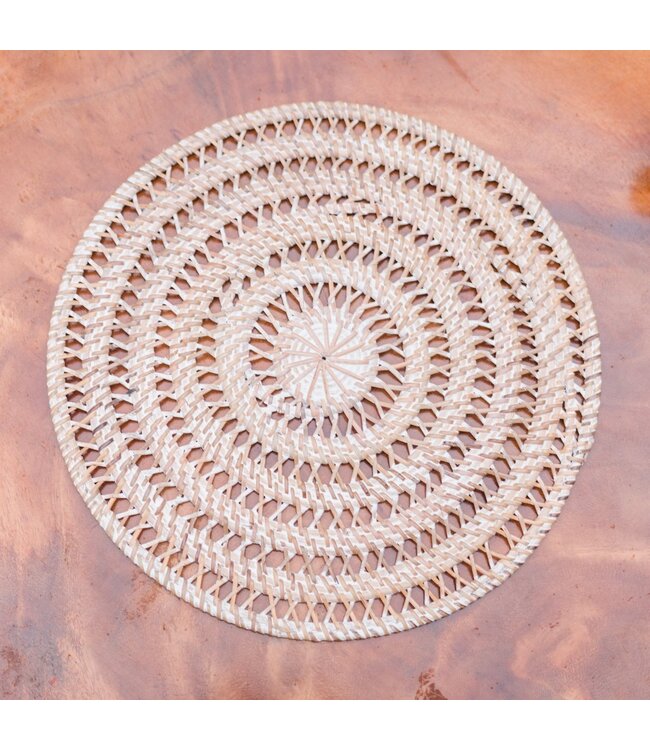 Soeji Placemat (set van 2, 4 of 6) ILUH 35 cm | Boho Tafelmat gemaakt van rotan