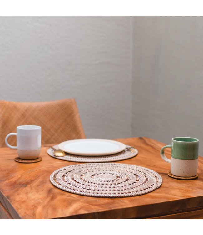 Soeji Placemat (set van 2, 4 of 6) ILUH 35 cm | Boho Tafelmat gemaakt van rotan