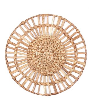 Soeji Placemat (set van 2, 4 of 6) CARUBAN | 38 cm Boho Placemat rond gemaakt van Waterhyacint