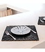 Soeji Zwart zeegras placemat (set van 2, 4 of 6) 36 cm | Rechthoekige vierkante tafelmat VARNA (zwart)