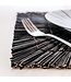 Soeji Zwart zeegras placemat (set van 2, 4 of 6) 36 cm | Rechthoekige vierkante tafelmat VARNA (zwart)