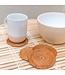 Soeji Ronde rotan onderzetters set van 4 of 8 handgemaakte TIBU