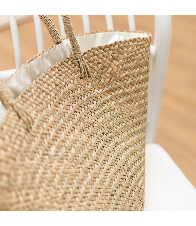 Soeji Handgeweven schoudertas Tote strandtas TAMU gemaakt van zeegras