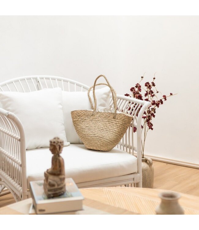 Soeji Handgeweven schoudertas Tote strandtas TAMU gemaakt van zeegras