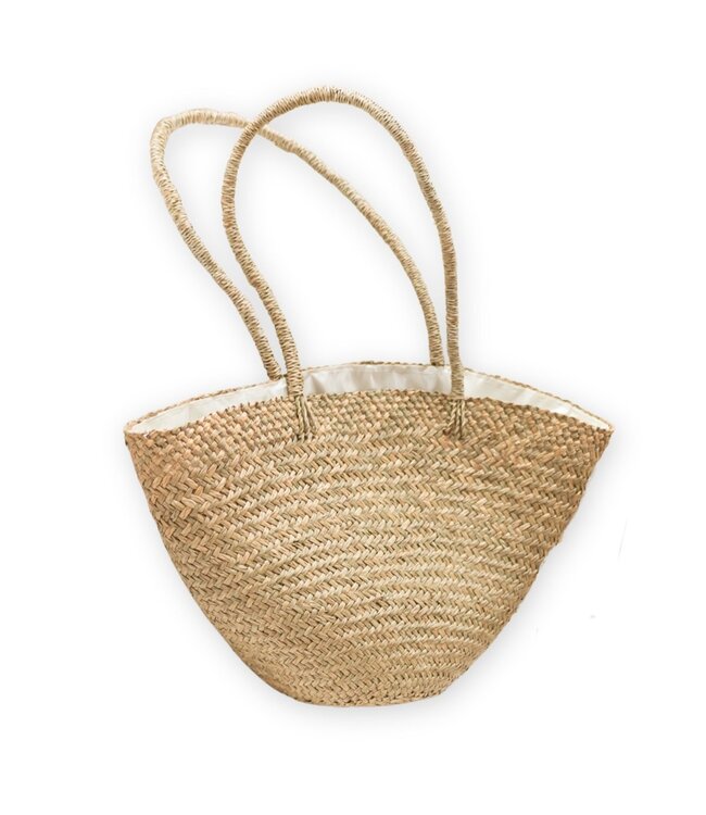 Soeji Handgeweven schoudertas Tote strandtas TAMU gemaakt van zeegras