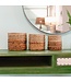 Soeji Kleine zeegrasmand BHINNEKA (tweekleurig) | Plantenmand | Kleine opbergmand | Geweven Boho-mand | Plantenbak | Decoratieve mand | Ronde bloemenmand
