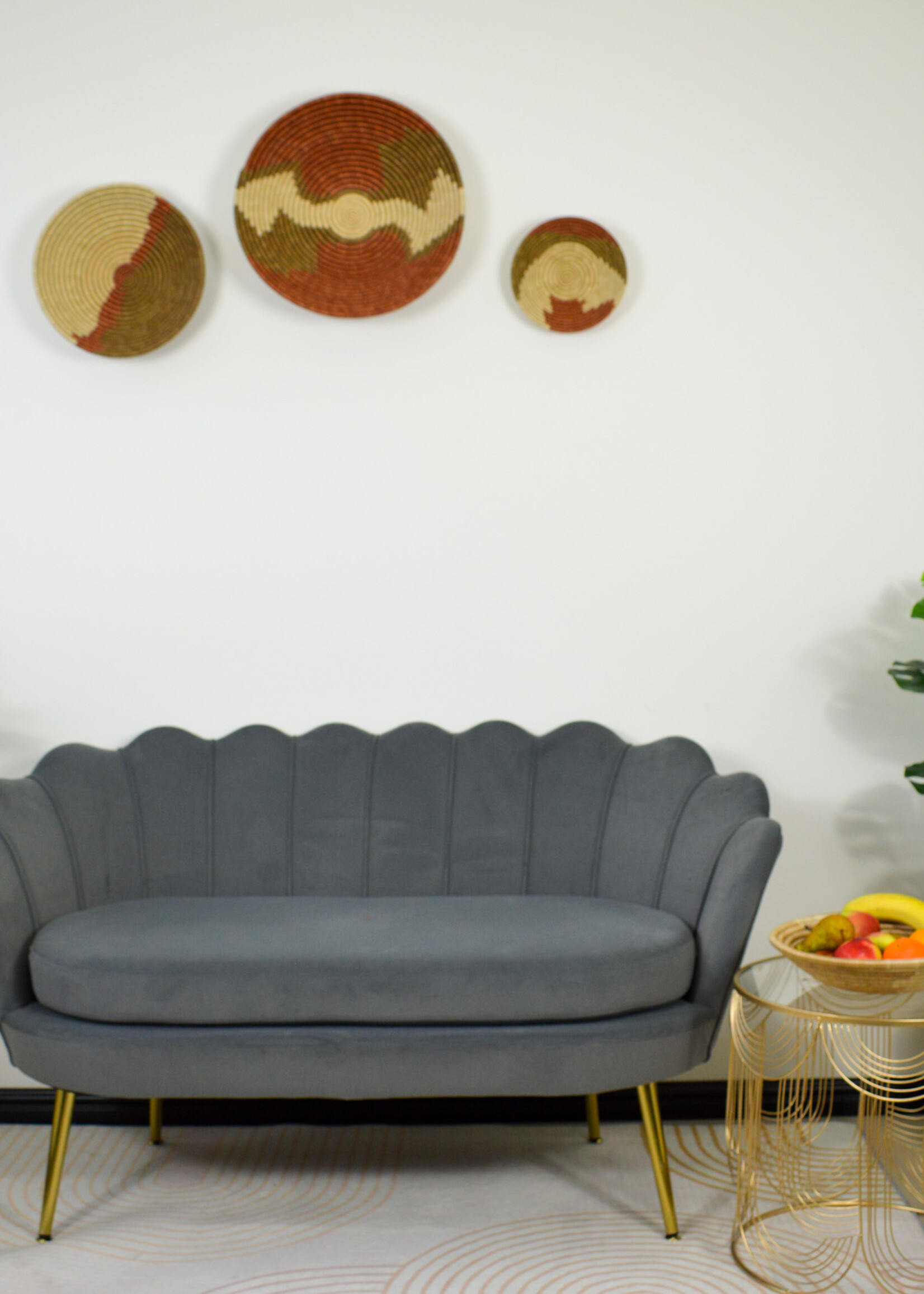 MAISON SUKU Rieten Wanddecoratie Set – Terra