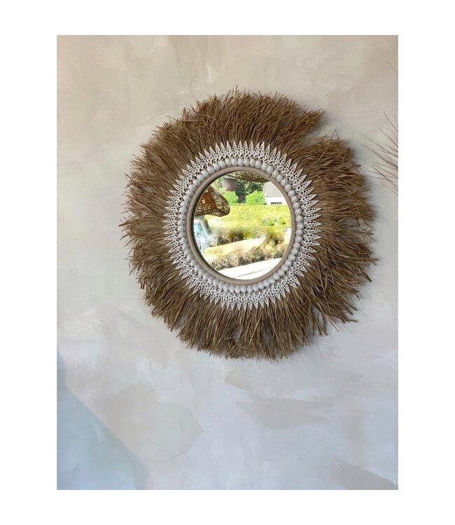 BAZAR BIZAR The Raffia Ginger Mirror - Naturel